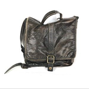Latico Brown Distressed Leather Messenger Bag
